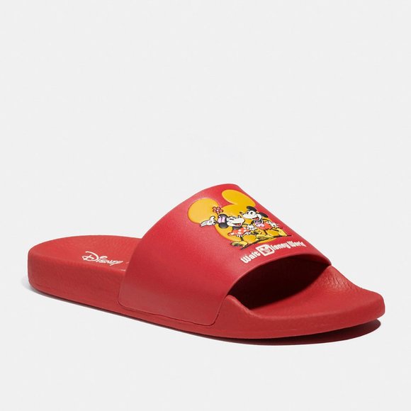 🐭🥰 Disney X Coach Sport Slide With Mickey Mouse And Minnie Mouse Motif - Picture 2 of 12